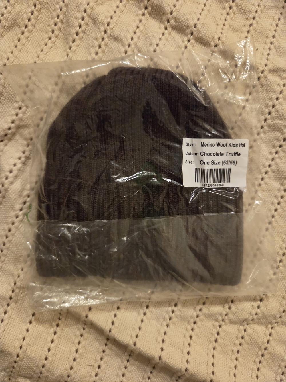 Q For Quinn Merino Wool Kids Hat In Color Chocolate Truffle